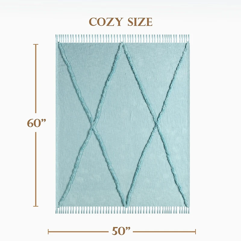 LR Home Iris Diamond Washable Throw