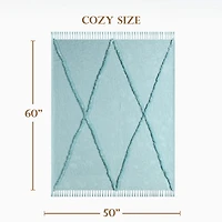 LR Home Iris Diamond Washable Throw