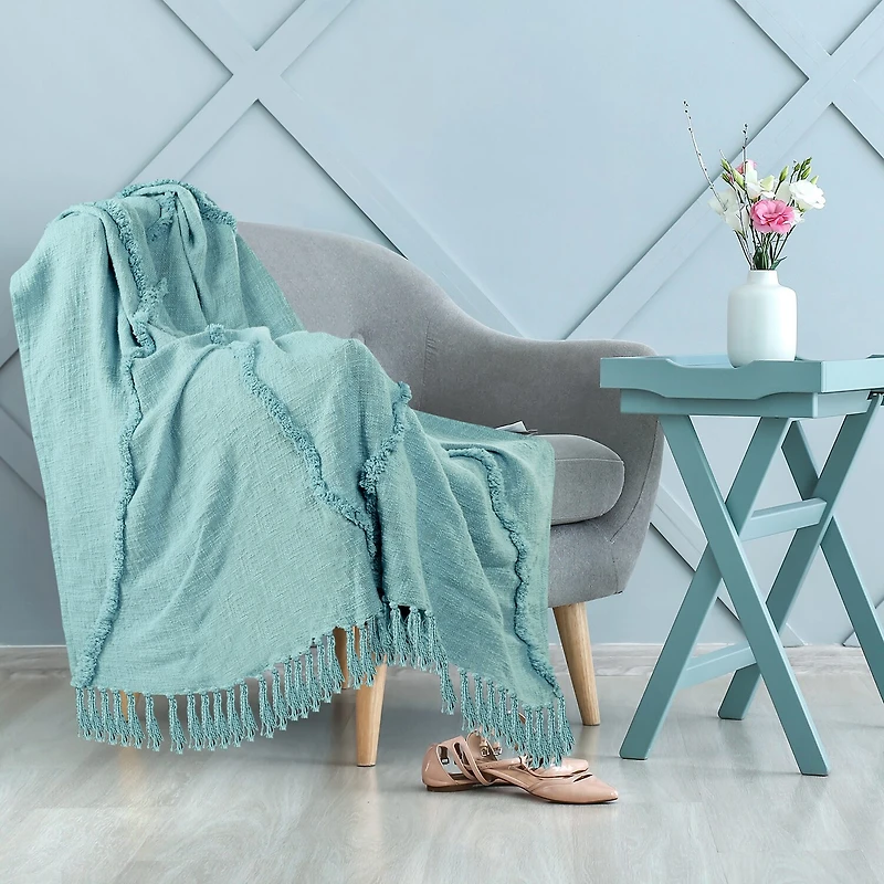 LR Home Iris Diamond Washable Throw