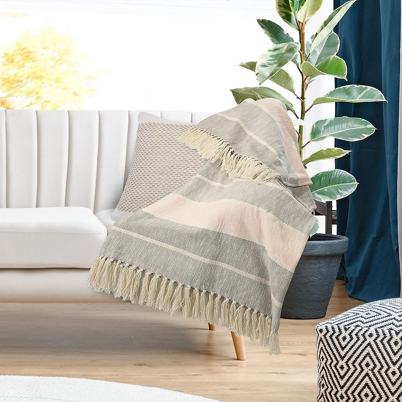 LR Home Irish Stripe Washable Throw