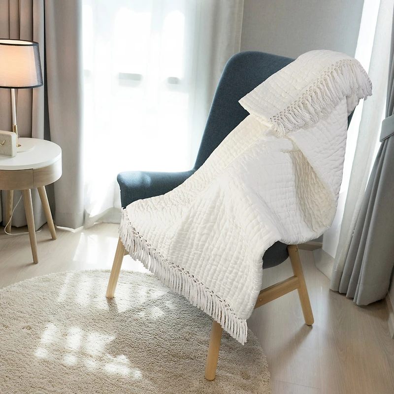 LR Home Lucy Solid Reversible Throw