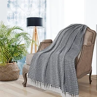 LR Home Ravy Diamond Washable Reversible Throw