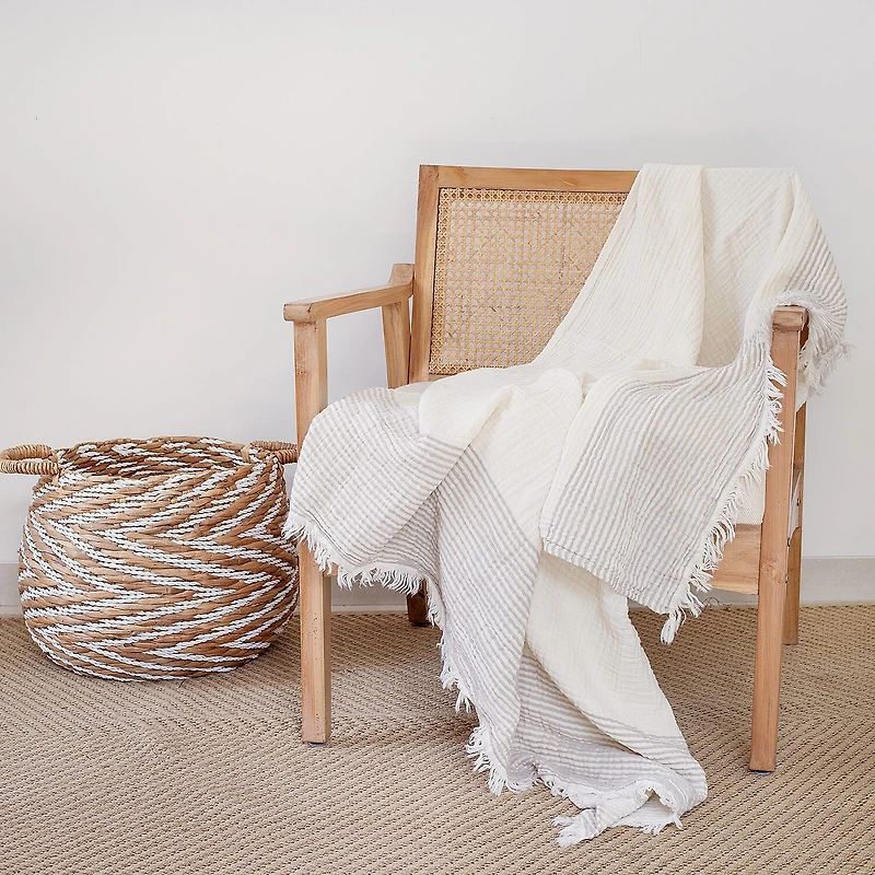 LR Home Sona Striped Midweight Throw
