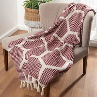 LR Home Ashe Geometric Washable Throw
