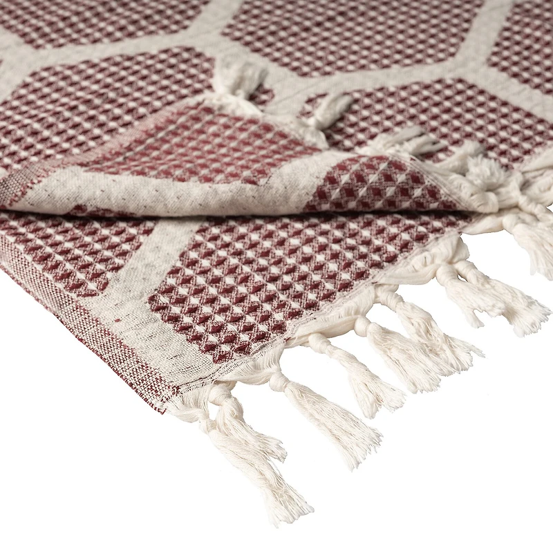 LR Home Ashe Geometric Washable Throw