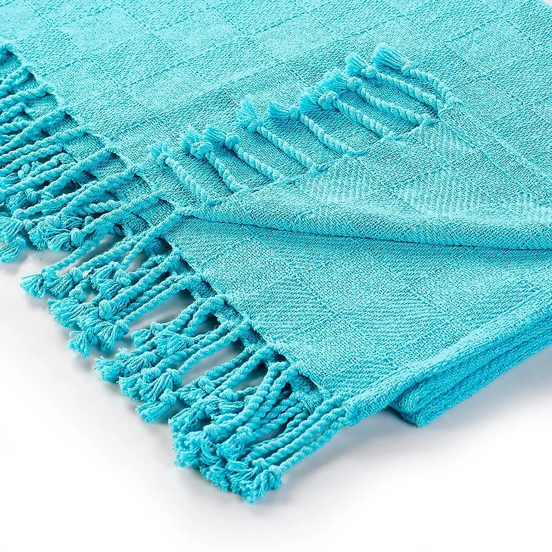 LR Home Grayson Solid Reversible Throw