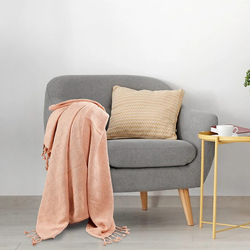 LR Home Wyatt Solid Reversible Throw