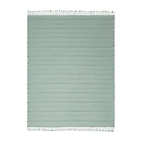 LR Home Silvia Stripe Washable Reversible Throw