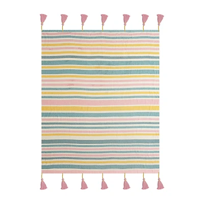 LR Home Angel Stripe Washable Reversible Throw