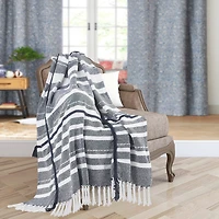 LR Home Adrian Stripe Washable Throw