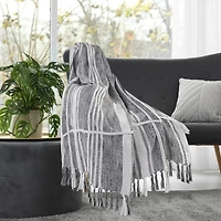 LR Home Cameron Stripe Washable Throw