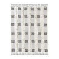 LR Home Wesley Checked Washable Throw