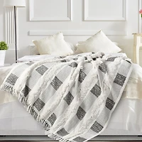LR Home Wesley Checked Washable Throw