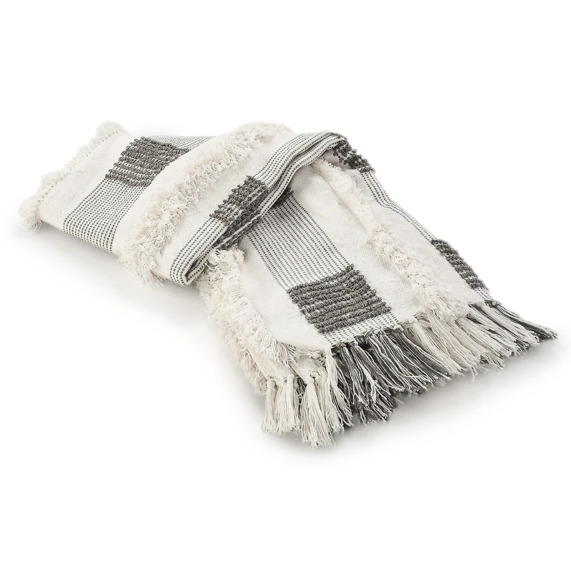 LR Home Wesley Checked Washable Throw