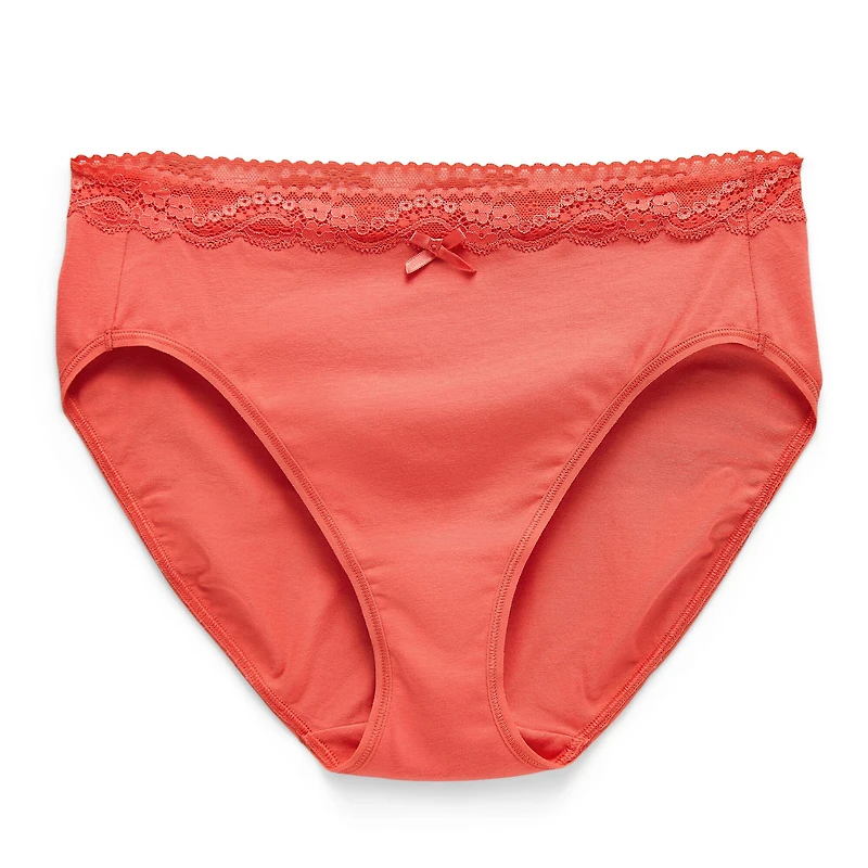Ambrielle Cotton High Cut Panty