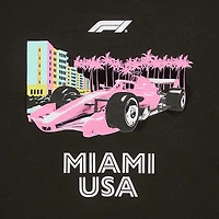 Formula 1 Baby Tee Womens Juniors Crew Neck Short Sleeve Regular Fit Graphic T-Shirt