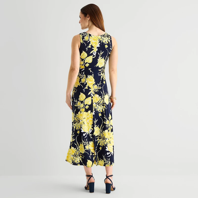 Studio 1 Womens Keyhole Neck Sleeveless Maxi Dress