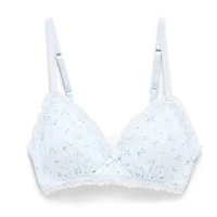 Arizona Body Cotton Pointelle with Lace Trim Bralette