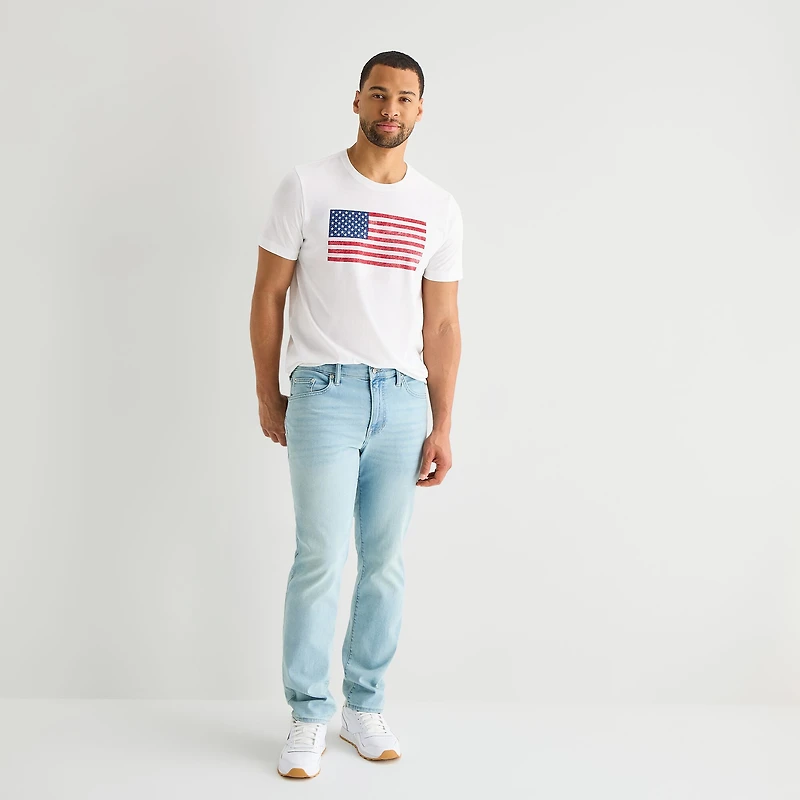 St. John's Bay Mens Crew Neck Short Sleeve Classic Fit Graphic T-Shirt
