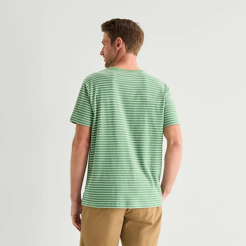 St. John's Bay Texture Mens Crew Neck Short Sleeve T-Shirt