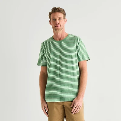 St. John's Bay Texture Mens Crew Neck Short Sleeve T-Shirt