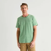 St. John's Bay Texture Mens Crew Neck Short Sleeve T-Shirt