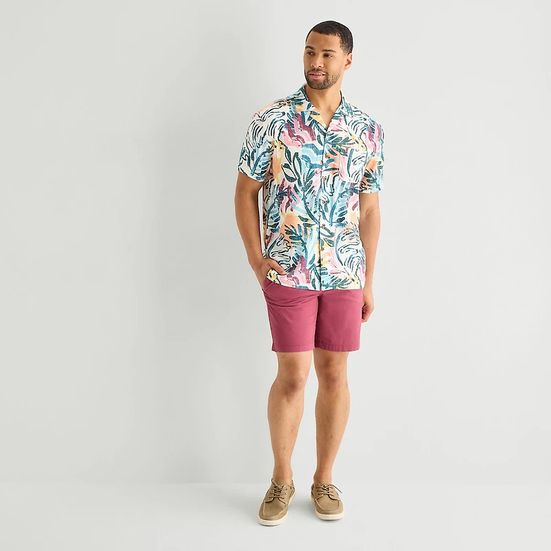 St. John's Bay Mens Short Sleeve Camp Shirt