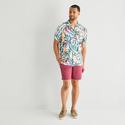 St. John's Bay Mens Short Sleeve Camp Shirt