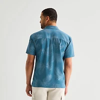St. John's Bay Mens Short Sleeve Camp Shirt