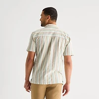 St. John's Bay Camp Mens Short Sleeve Shirt