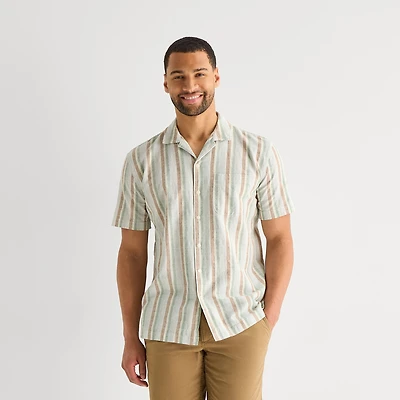 St. John's Bay Camp Mens Short Sleeve Shirt