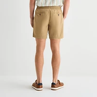 St. John's Bay Poplin Mens 8" Stretch Fabric Drawstring Waist Deck Short