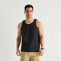 mutual weave Mens Round Neck Sleeveless Tank Top