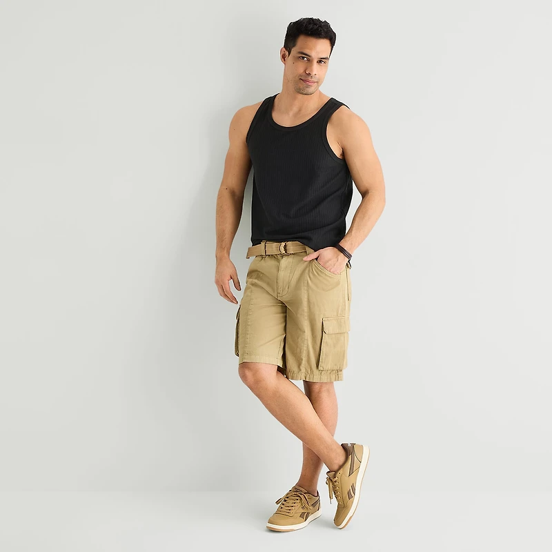 mutual weave Mens Round Neck Sleeveless Tank Top