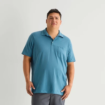 St. John's Bay Jersey Big and Tall Mens Classic Fit Short Sleeve Polo Shirt