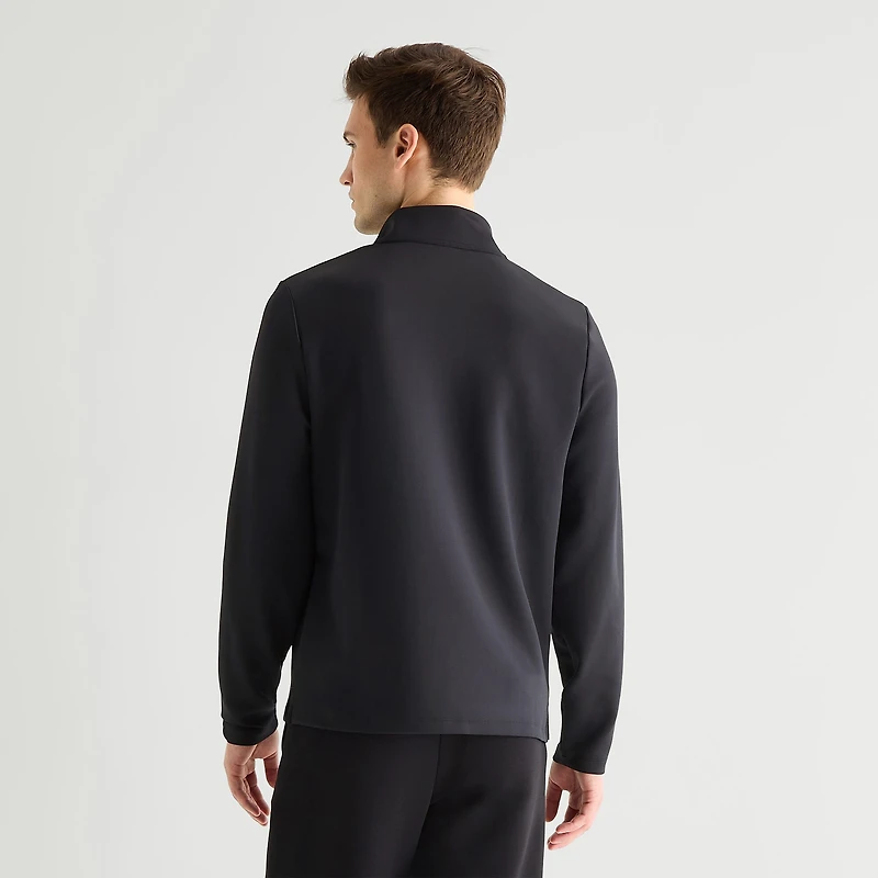 Stylus Scuba Mens Mock Neck Long Sleeve Quarter-Zip Pullover