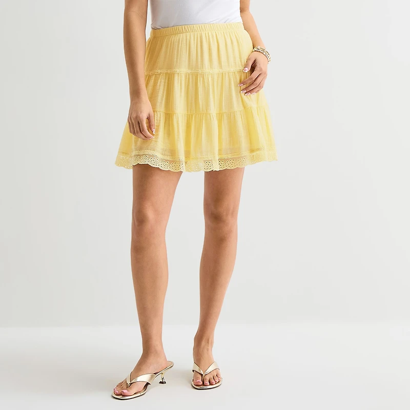 by&by Womens Juniors Mini A-Line Skirt