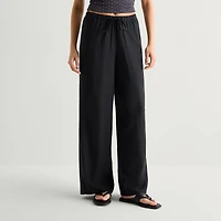 Arizona Womens Juniors Straight Low Rise Drawstring Pant