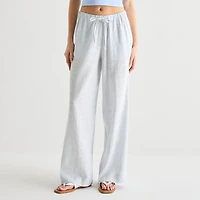Arizona Womens Juniors Straight Low Rise Drawstring Pant