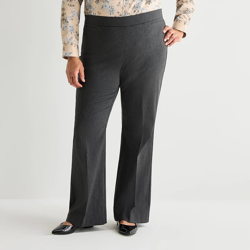 Liz Claiborne Lisa Womens Plus Flare Pull-On Pant