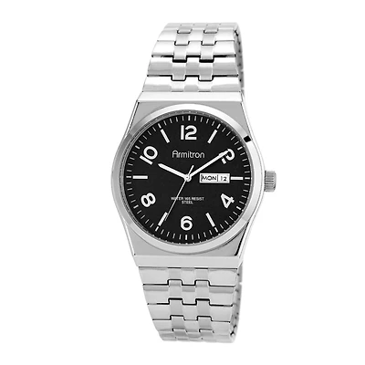 Armitron® All-Sport Mens Silver-Tone Expansion Watch