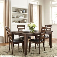 Landry 5-Piece Dining Set with Ladder Back Chairs