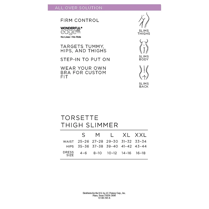 Ambrielle Wonderful Edge® Wear Your Own Bra Singlet Body Shaper