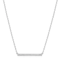 Sparkle Allure Diamond Accent 18 Inch Cable Rectangular Pendant Necklace