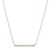 Sparkle Allure Diamond Accent 18K Gold Over Brass 18 Inch Cable Rectangular Pendant Necklace