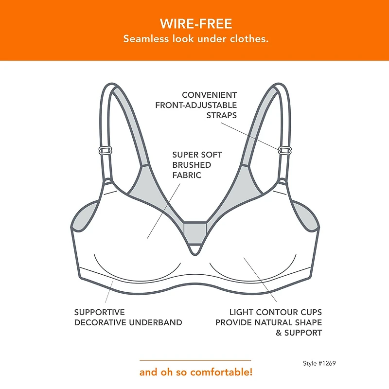 Warners® Cloud 9® Super Soft Wireless Lightly Lined Comfort Bra 1269
