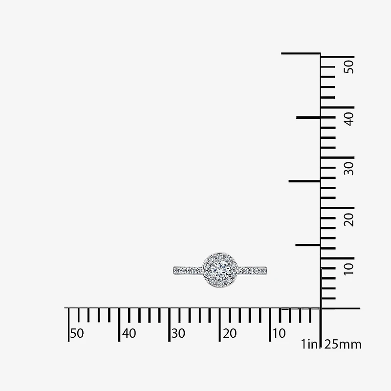 DiamonArt® Womens 5/8 CT. T.W. White Cubic Zirconia Sterling Silver Promise Ring