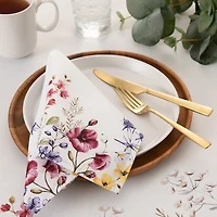 Threadmade Poppy Wildflower 4-pc. Napkins