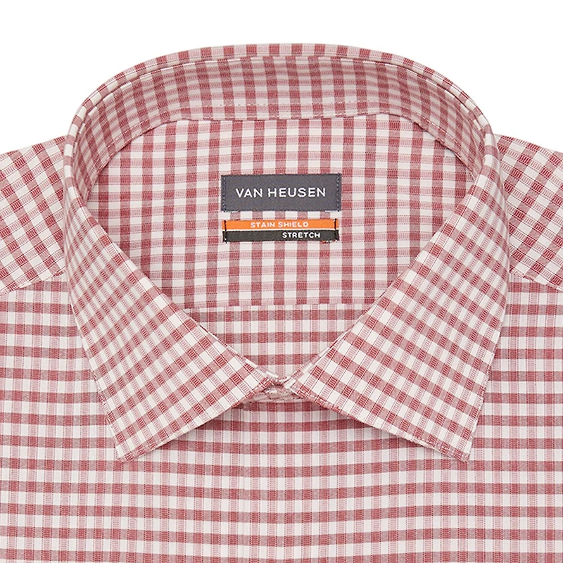 Van Heusen Slim Stain Shield Mens Slim Fit Stretch Fabric Wrinkle Free Long Sleeve Dress Shirt