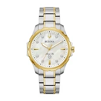 Bulova Performance Womens Two Tone Stainless Steel Bracelet Watch 98p227